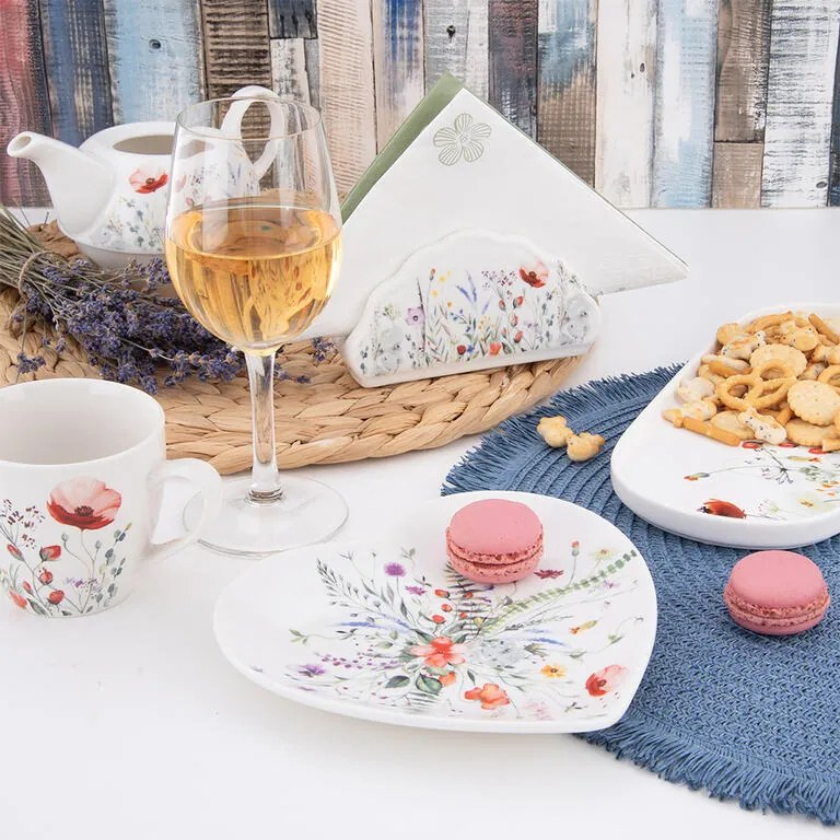 Porcelánový dezertný tanier MAK, srdce, 17,5 cm