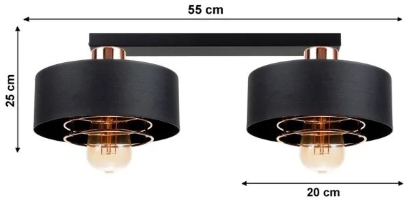 Prisadený luster VEST 2xE27/60W/230V