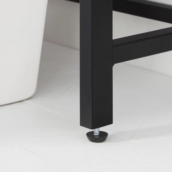 Kúpeľňový regál RENARO hnedý/čierny