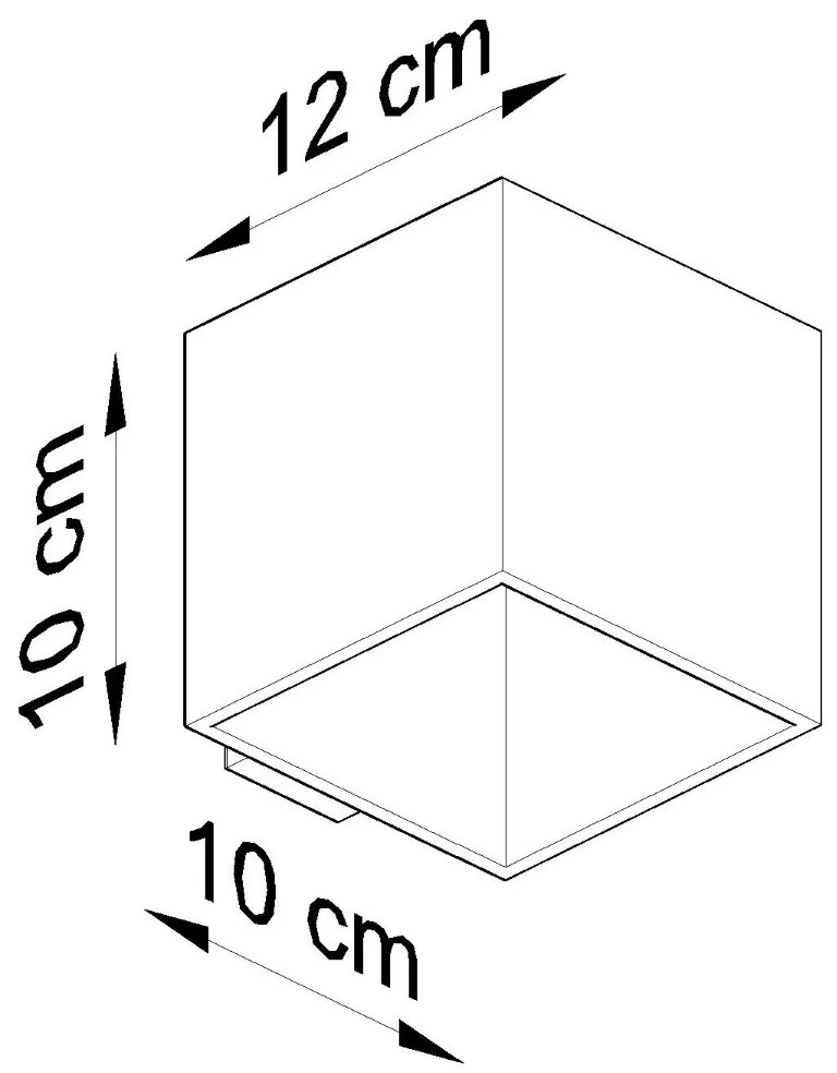 Nástenné svietidlo Quad, 1x sivé kovové tienidlo