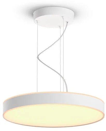 Philips HUE LED White Ambiance 41162/31/P6 Enrave závesné svietidlo 33,5W 4300lm 2200-6500K 42,5cm biele stmievateľné BlueTooth + HUE Switch