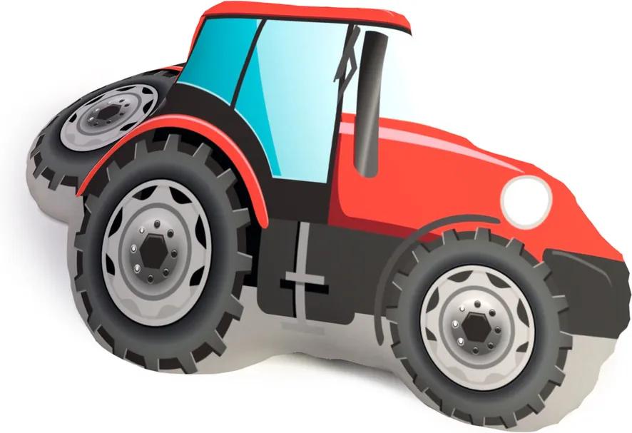 TipTrade Tvarovaný 3D vankúšik Traktor, 25 x 35 cm