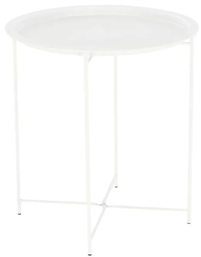 Tempo Kondela Príručný stolík s odnímateľnou táckou, biela, RENDER