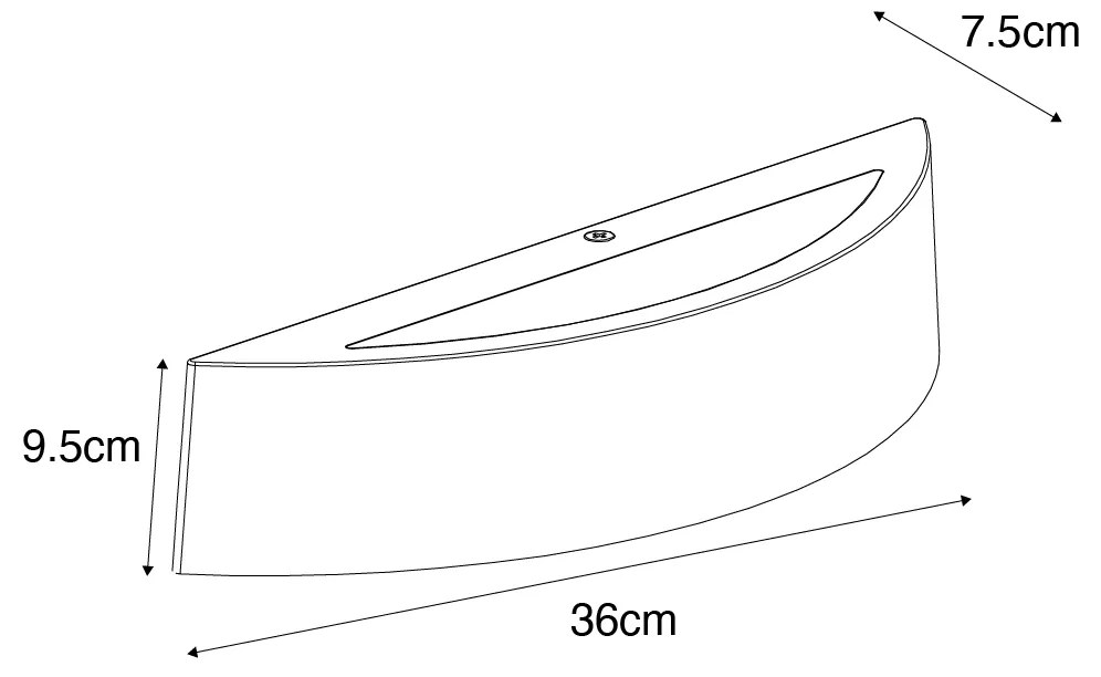 Moderná vonkajšia nástenná lampa biela IP44 - Caz