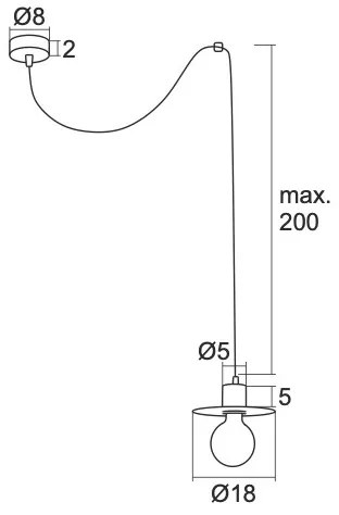 Argon 3836 - Luster na lanku CORSO 1xE27/15W/230V lesklý chróm