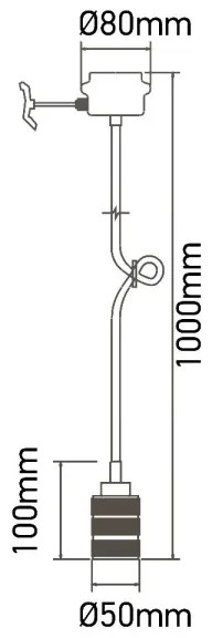 Napájací kábel 1xE27/60W/230V