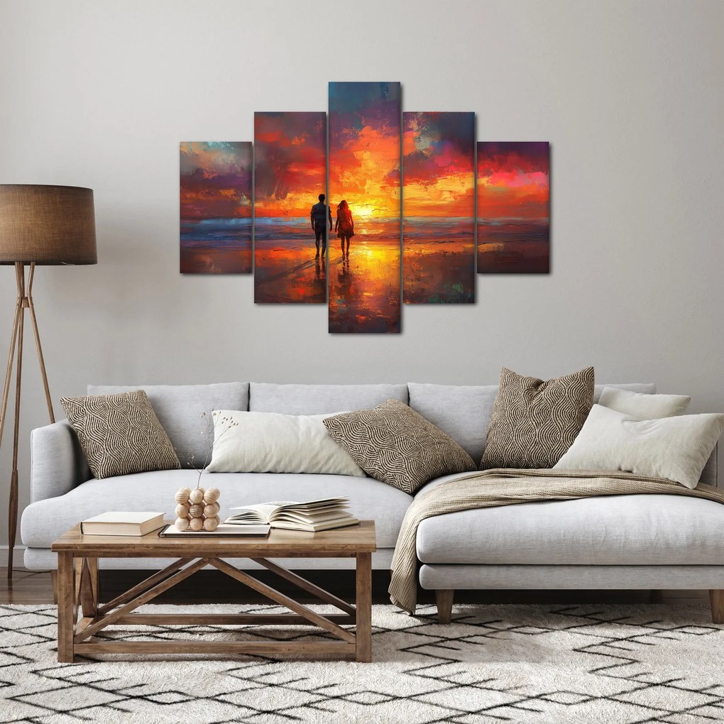 Obraz - Prechádzka na pláži (150x105 cm)