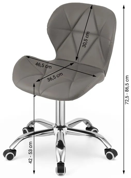 Sivobéžové kancelárske kreslo AVOLA z eko kože