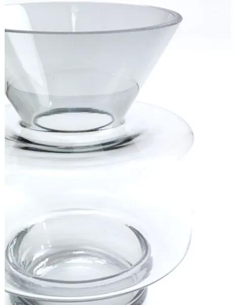 Cristallino váza 20 cm sivá