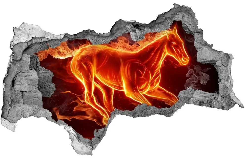 Diera 3D fototapeta na stenu Kôň v plameňoch nd-b-11746508