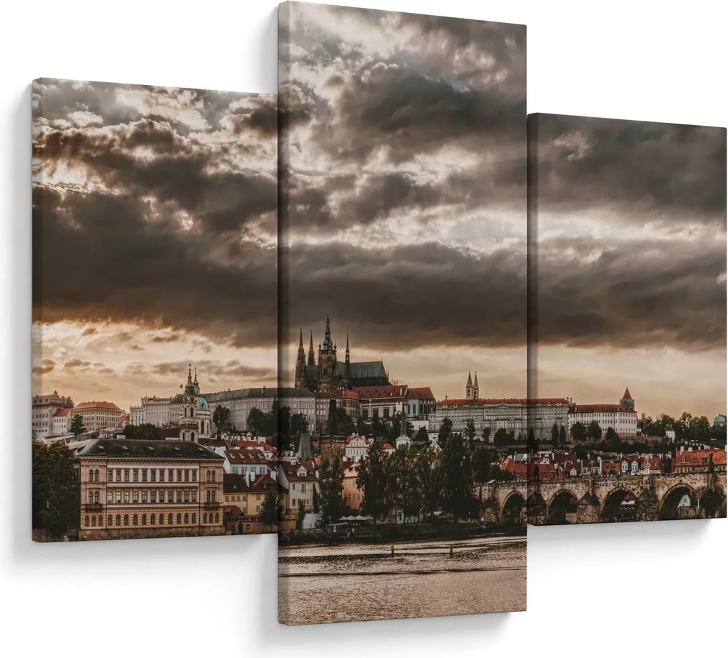 Obraz - zamračená Praha (90x60 cm)