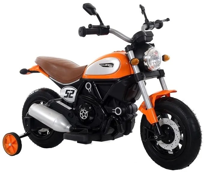 LEAN TOYS ELEKTRICKÁ MOTORKA - QK307 - ORANŽOVÁ - MOTOR - 2x45W, BATÉRIE - 2x6V4,5Ah - 2022