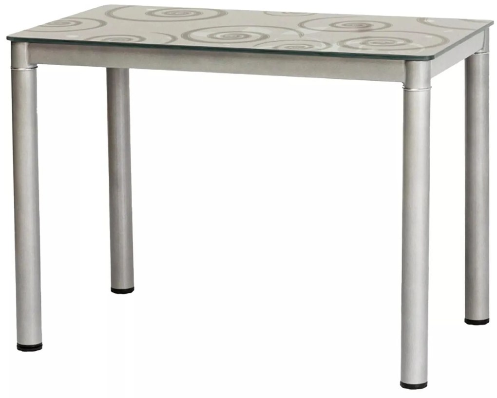 Jedálenský stôl 100 cm Damion (sivá + sivá) (pre 4 osoby). Vlastná spoľahlivá doprava až k Vám domov. 1050085