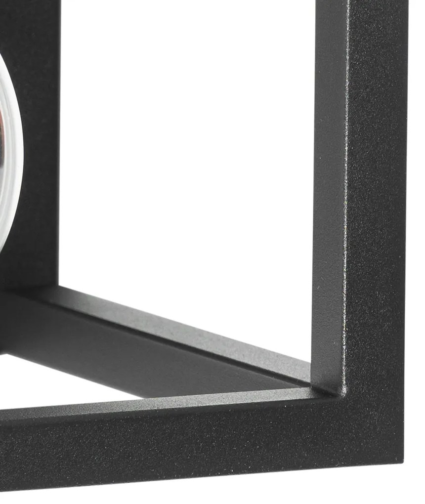 Inteligentná nástenná lampa čierna s poličkou vrátane Wifi G95 - Cage Rack