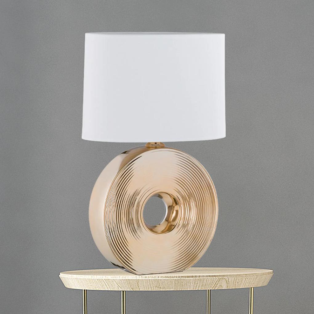 Stolná lampa Eye zlatý keramický podstavec 54 cm