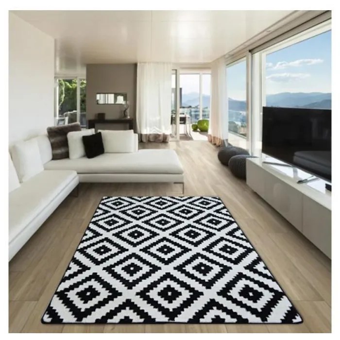 Kusový koberec Estel čierny 120x170cm