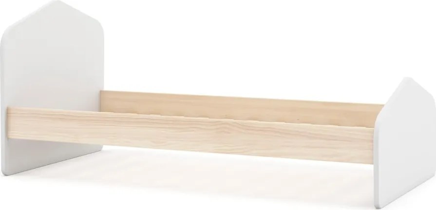 Biela/prírodná detská posteľ v dekore borovice 90x190 cm Estefania - Marckeric