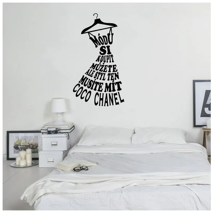 Samolepka na stenu s citátom Ambiance Coco Chanel