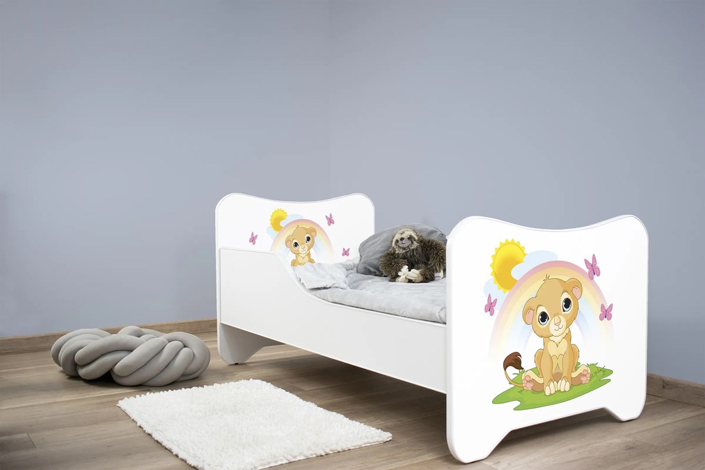 TOP BEDS Detská posteľ Happy Kitty 140x70 Leví Kráľ