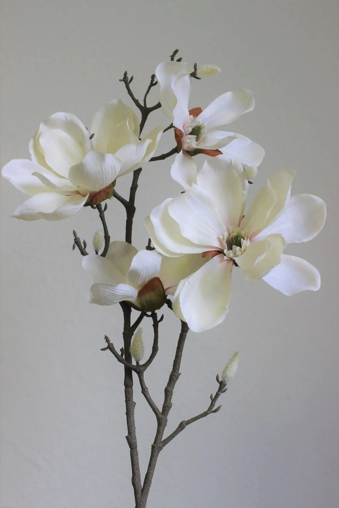 Biely umelý magnóliový konár 85cm