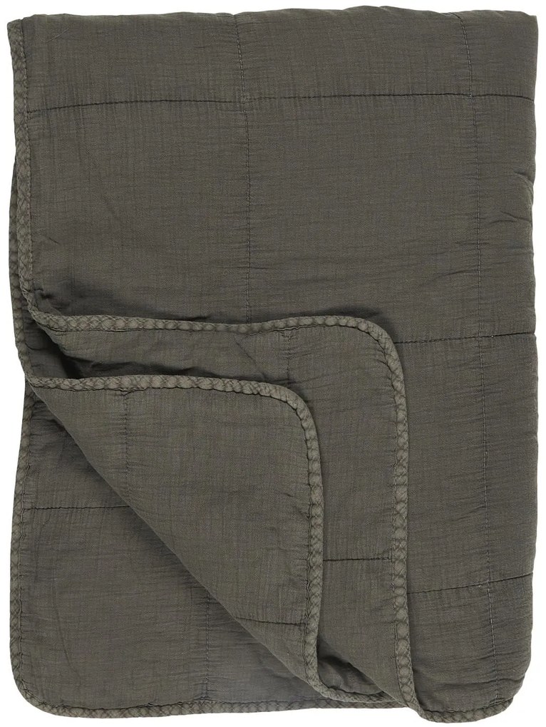 Ib Laursen Prešívaný prehoz Thunder Grey 130 × 180 cm