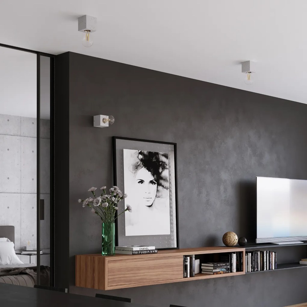 Stolná lampa Ariz, betónové telo svietidla