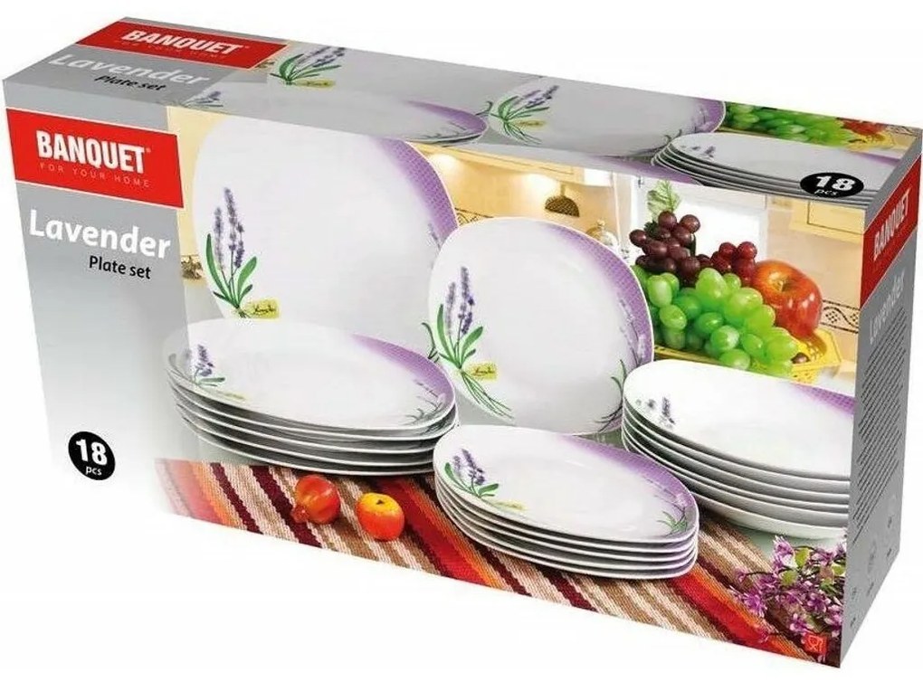 Banquet Lavender 18-dielna jedálenská súprava