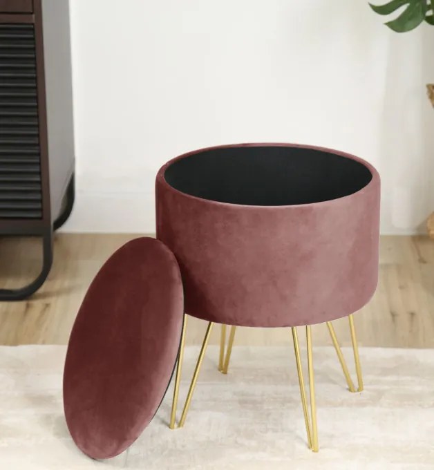 Úložná taburetka LILI ružová