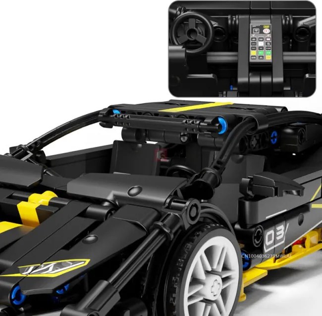 Stavebnica auta SUPERCAR No.J2011 čierna - 589 dielikov