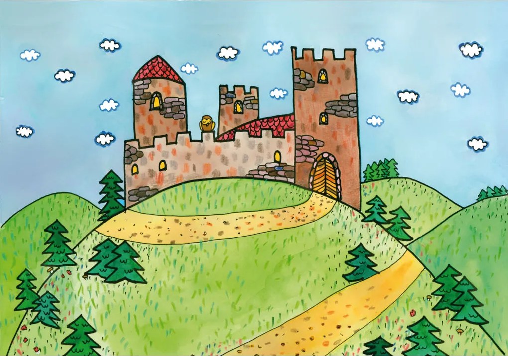 MARIONETINO – Zadná scéna Hrad / Hradná sieň (2 motívy)