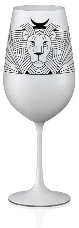 Crystalex pohár Zverokruhy Lev biela 550 ml