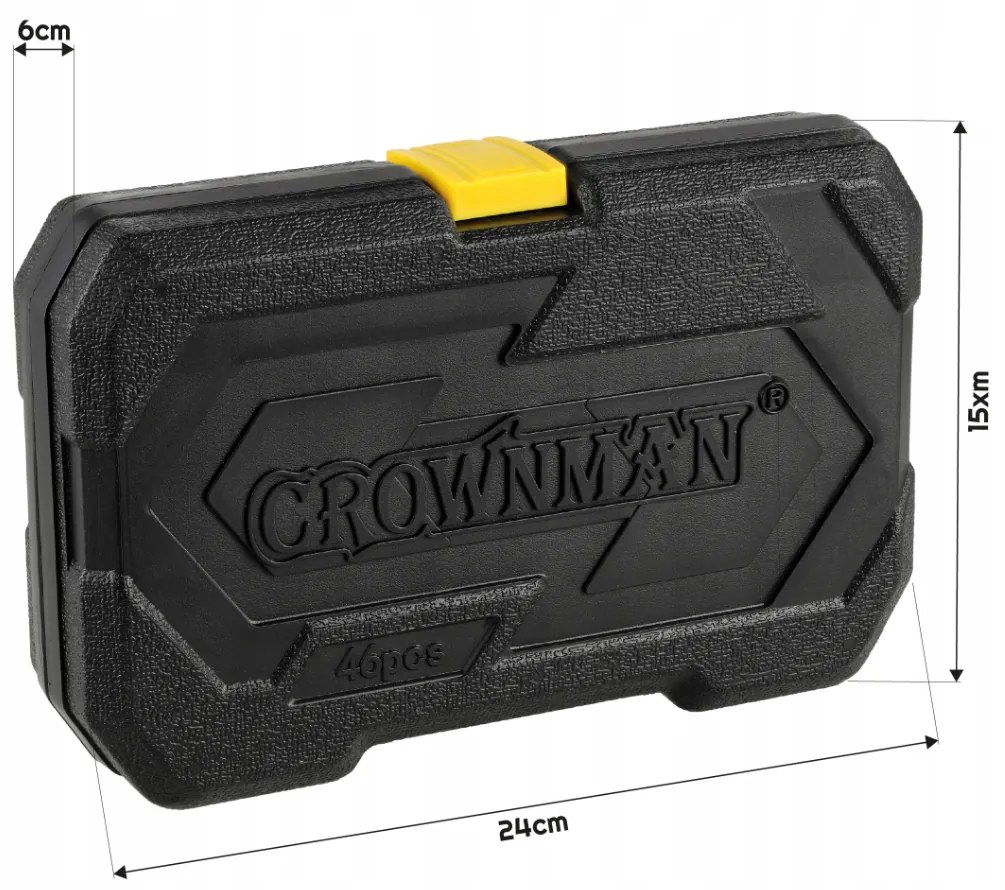 CROWNMAN Box na náradie pre nástrčné kľúče, 46 kusov