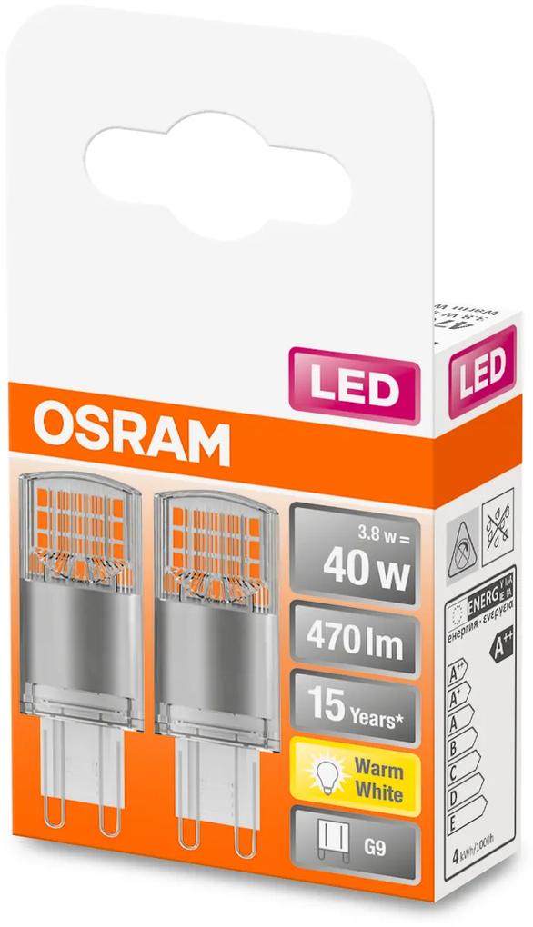 OSRAM Sada 2x LED žiarovka G9, 3,8W, 470lm, 2700K, teplá biela