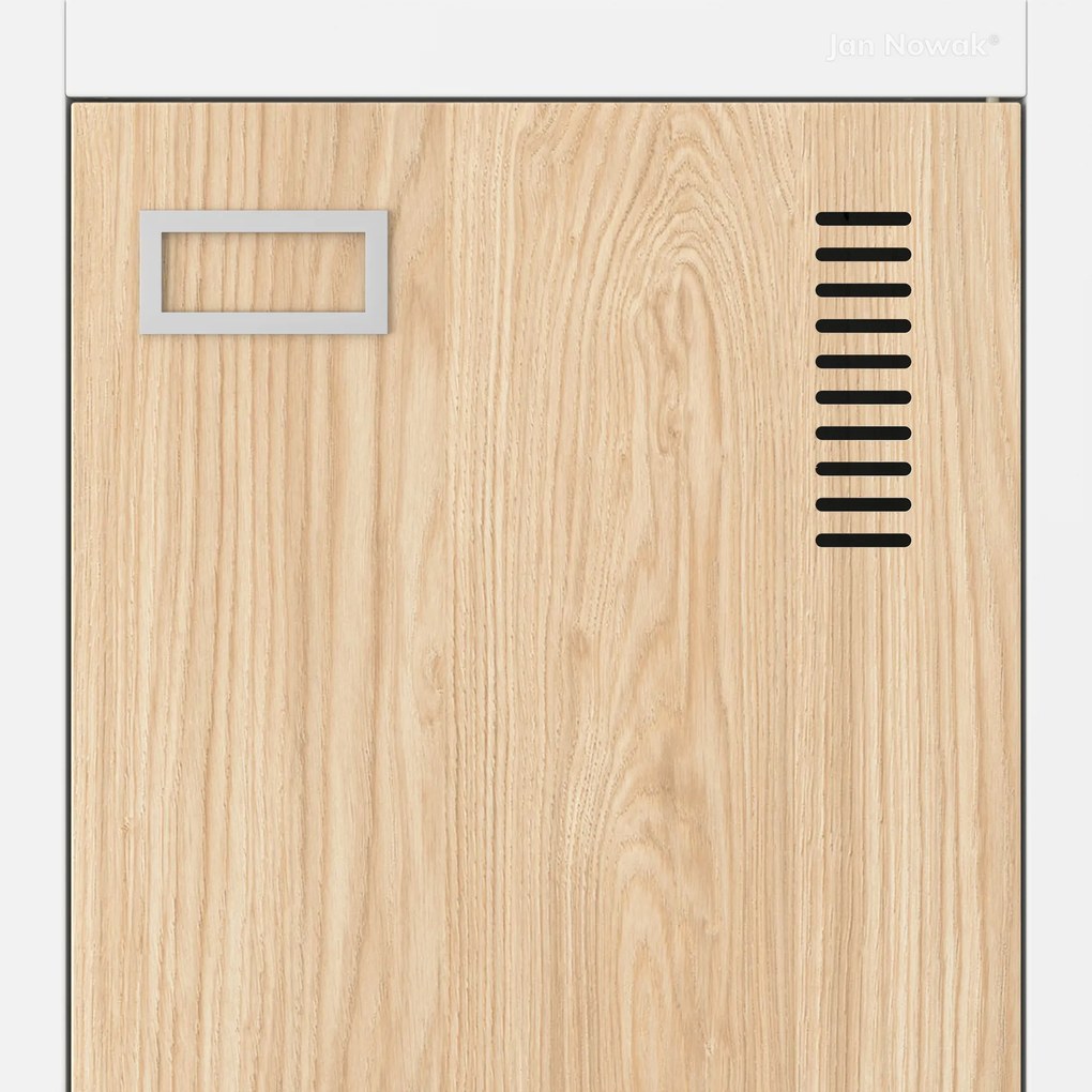 Šatníková pracovná skrinka so štyrmi priehradkami, biela/dub Sonoma, 800x1800x500 mm: KACPER Eco Design