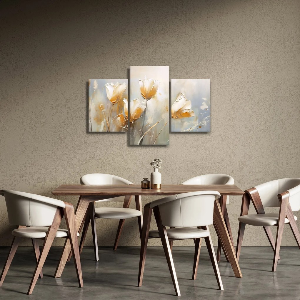 Obraz - Maľba tulipánov (90x60 cm)