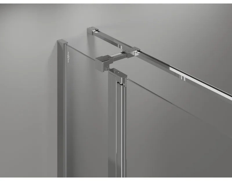 Mexen Mist T, sprchový kút s krídlovými dverami, 85 x 115 cm, 8mm číre sklo, chrómový profil, 8A4T-115-085-01-00