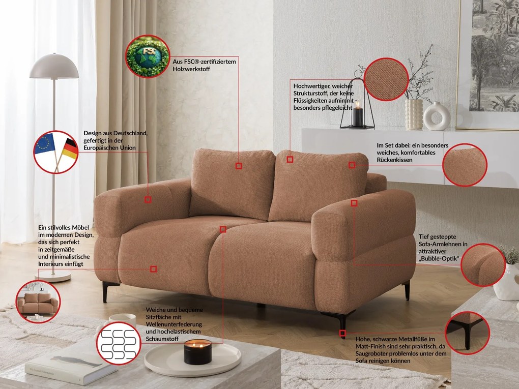 POHOVKA FLEUR 2 MIESTNÁ TEHLOVÁ 154 cm