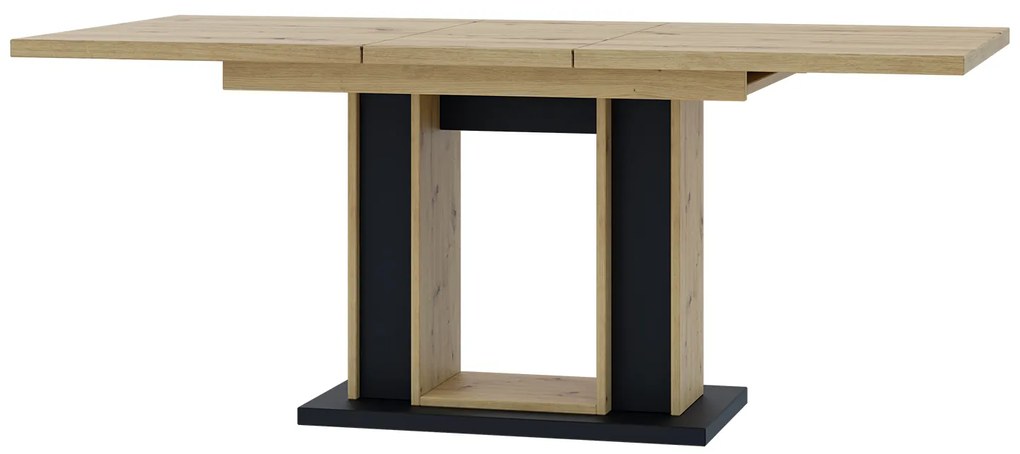 Jedálenský stôl Farug (artisan + čierna) (pre 6 až 8 osôb). Akcia -20%. Vlastná spoľahlivá doprava až k Vám domov. 1055168