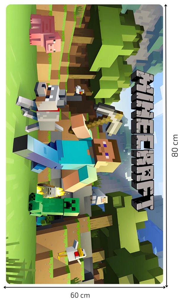 Textilná nálepka na stenu "Minecraft"