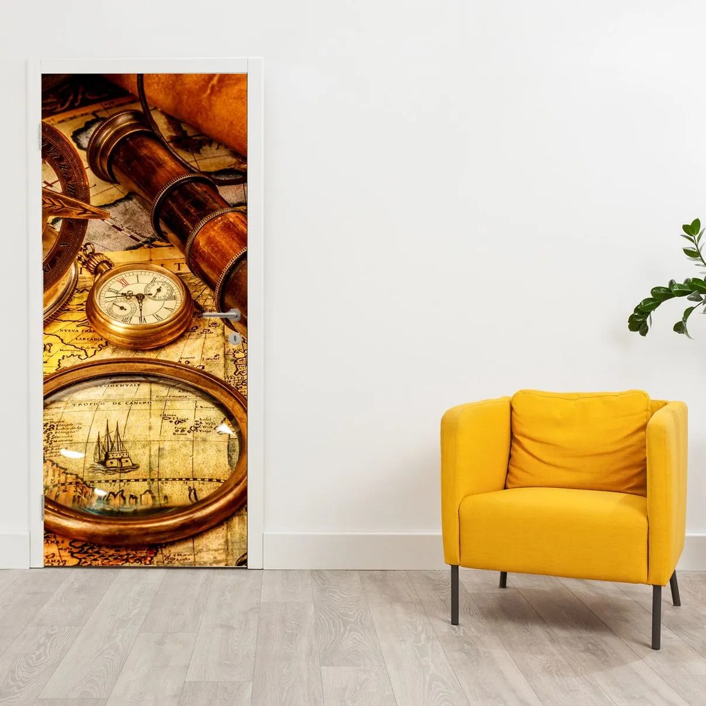 Fototapeta na dvere - Historické pomôcky námorníkov (95x205cm)