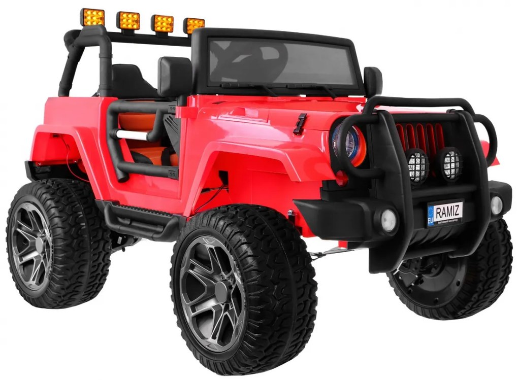 Elektrické autíčko Monster Jeep 4x4 Ramiz WXE1688 - červené