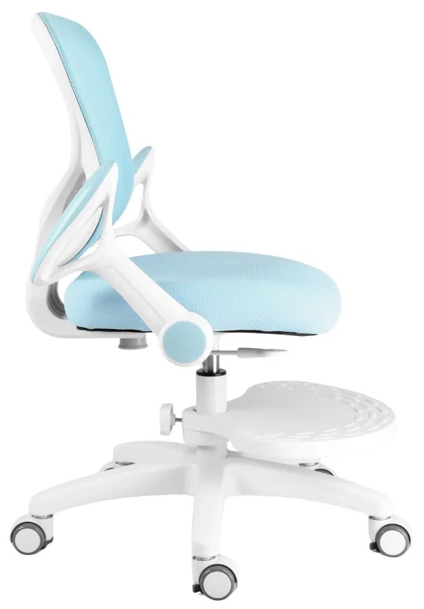 Detská rastúca stolička Neoseat JUNI 007 — látka, prateľný poťah, modrá