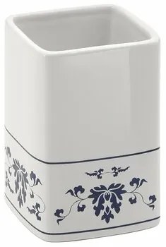 EDY CX9889 Cixi pohár na postavenie, porcelán, biela/modrá
