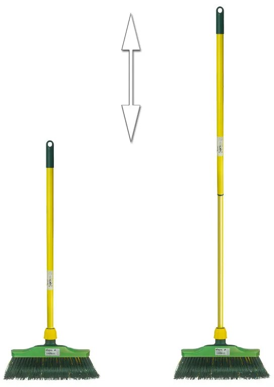 BÜMAG Metla 30 cm so zahnutými štetinami a teleskopickou rukoväťou