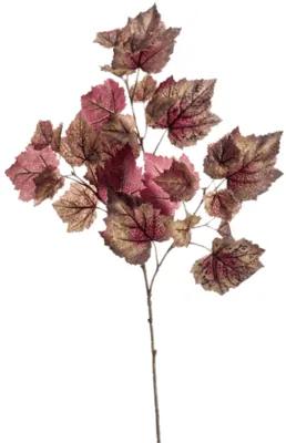 Umelý hroznový list Grape Leaf fialový 65 cm