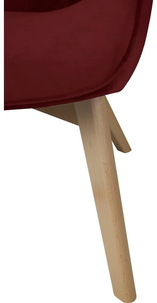 Červené zamatové kreslo Niko – Ropez