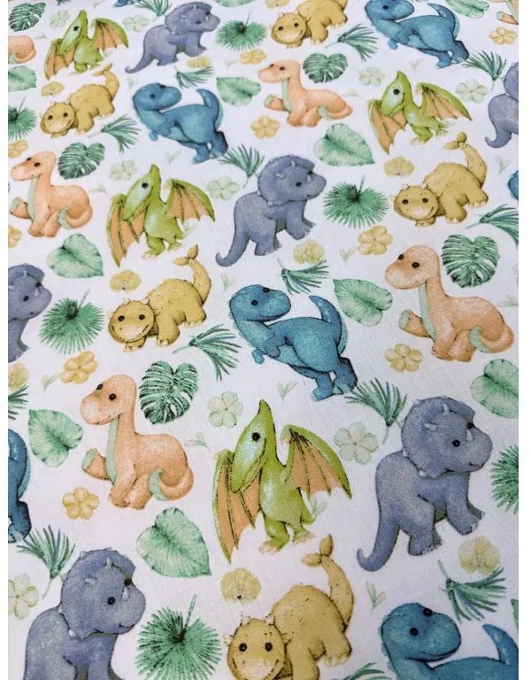 INTERMEDIC SK Obliečka do postieľky Dino 100x135/40x60 cm – 100 % bavlna, zapínanie na zips