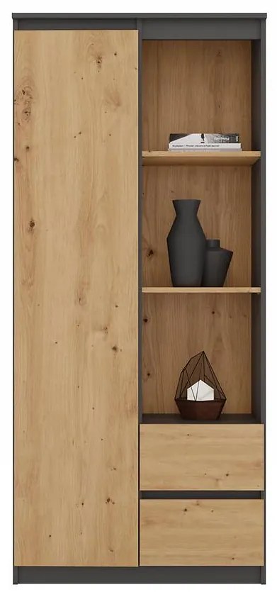 Regál KancelárskI Rs-80 Bily Antracit/Artisan