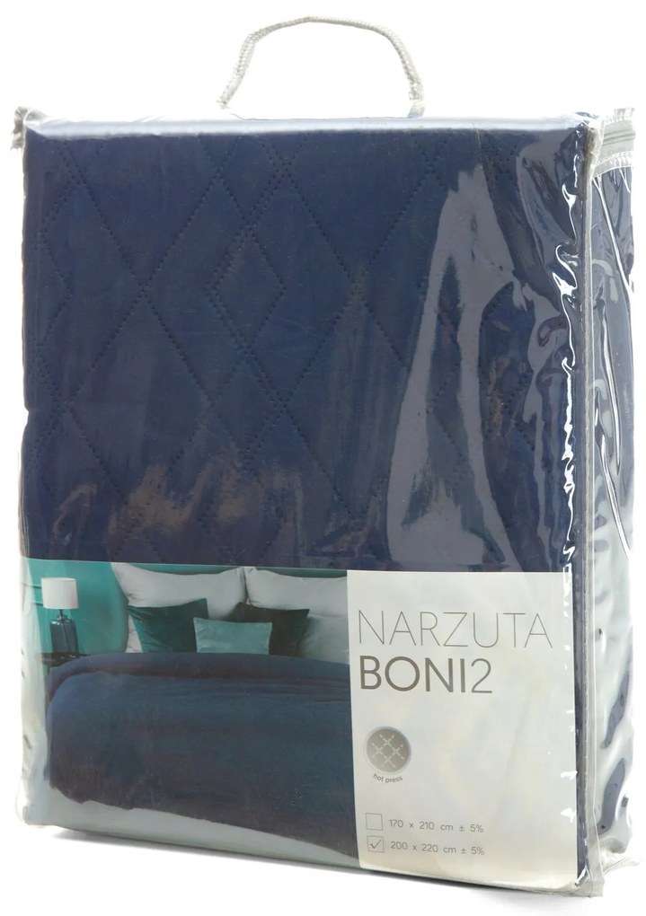 EUROFIRANY PREHOZ NA POSTEĽ BONI2 200X220 CM TMAVOMODRÁ