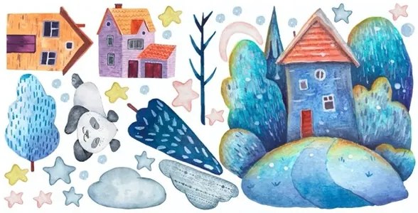 Krásna farebná nálepka do detskej izby alebo škôlky 150 x 300 cm